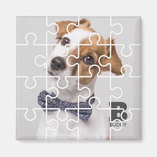 Aangepast fotoMonogram voor moderne Puzle Family P Magneet (Voorkant)