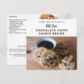 Aangepast fotoontwerp Cookie Recipe Kaart (Voorkant / Achterkant)