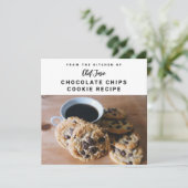 Aangepast fotoontwerp Cookie Recipe Kaart (Staand voorkant)