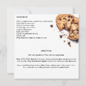 Aangepast fotoontwerp Cookie Recipe Kaart (Achterkant)