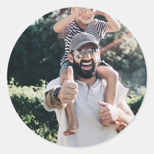 Aangepast fotoontwerp uw eigen ronde sticker (Voorkant)