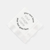 Aangepast fotopapier borden uw foto en tekst servet (Hoek)