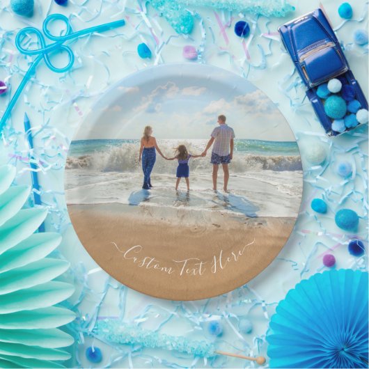 Aangepast fotopapier Borden Uw speciaal ontwerp Papieren Bordje (Feest)