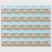 Aangepast fotopapier met foto's en tekst cadeaupapier (Vlak)