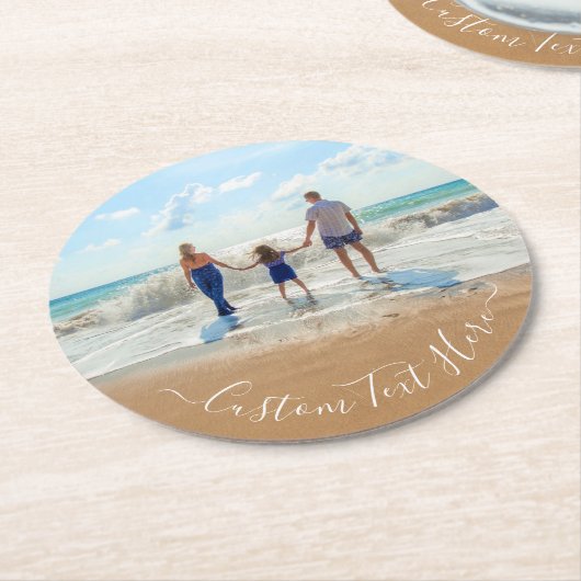 Aangepast fotopapier Onderzetter uw foto's en teks (Gebogen)