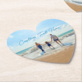 Aangepast fotopapier Onderzetter uw foto's en teks (Gekanteld)