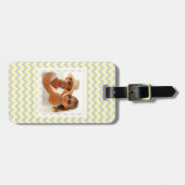 Aangepast fotopasta Chevron Pattern Bagagelabel (Voorkant horizontaal)