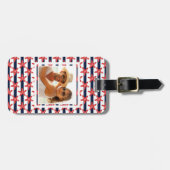 Aangepast fotopatroon en strips bagagelabel (Voorkant horizontaal)