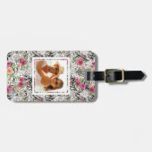 Aangepast fotopatroon met dierlijke afdrukken bagagelabel (Voorkant horizontaal)