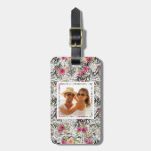 Aangepast fotopatroon met dierlijke afdrukken bagagelabel (Voorkant verticaal)