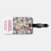 Aangepast fotopatroon met dierlijke afdrukken bagagelabel (Achterkant horizontaal)