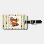 Aangepast fotopatroon met snor bagagelabel (Voorkant horizontaal)