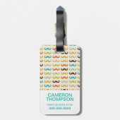 Aangepast fotopatroon met snor bagagelabel (Achterkant verticaal)