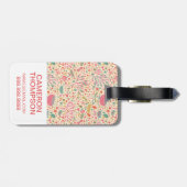 Aangepast fotopatroon voor helder bloem bagagelabel (Achterkant horizontaal)