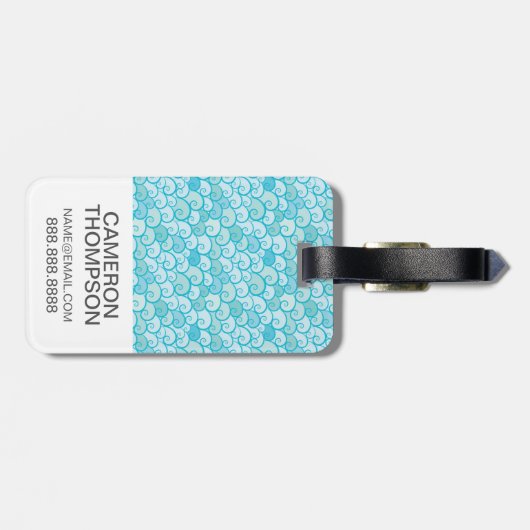 Aangepast fotopatroon Zee Bagagelabel (Achterkant horizontaal)