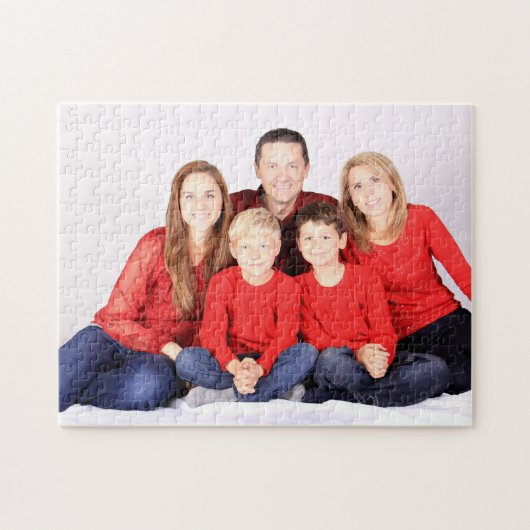 Aangepast fotoportret voor familie legpuzzel (Horizontaal)