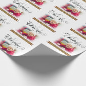 Aangepast fotoretekstpapier cadeaupapier (Hoek)
