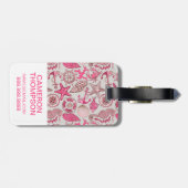 Aangepast fotoroze Zee Patroon Bagagelabel (Achterkant horizontaal)