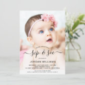 Aangepast fotoscherm en zie Baby shower Kaart (Staand voorkant)