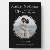 Aangepast fotoscherm met zilver en zwart Jubileum  Fotoplaat (voorkant)