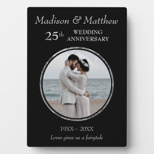 Aangepast fotoscherm met zilver en zwart Jubileum  Fotoplaat