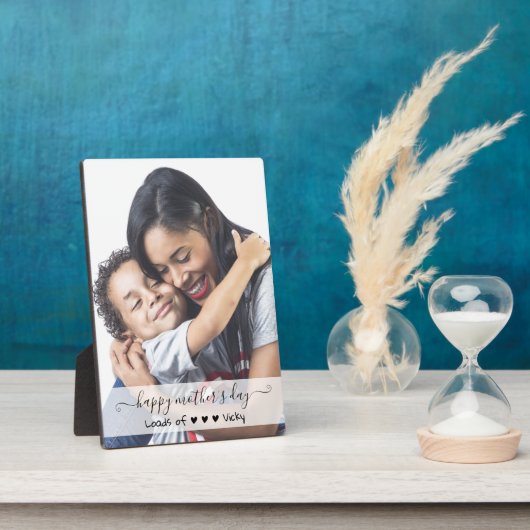 Aangepast fotoscript Happy Mothers Day Fotoplaat (Zijkant)