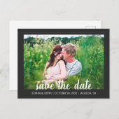Aangepast fotoscript Save the Date-Briefkaarten Aankondigingskaart (Voorkant / Achterkant)