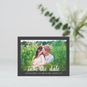 Aangepast fotoscript Save the Date-Briefkaarten Aankondigingskaart (Staand voorkant)