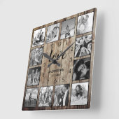 Aangepast fotoscript voor speciale farmhouse vierkante klok (Hoek)