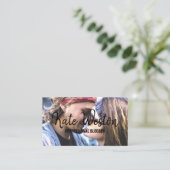 Aangepast fotosjabloonontwerp visitekaartje (Staand voorkant)