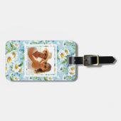 Aangepast fotostijlvol floreel patroon 2 bagagelabel (Voorkant horizontaal)