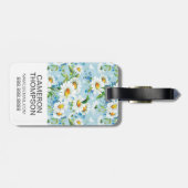 Aangepast fotostijlvol floreel patroon 2 bagagelabel (Achterkant horizontaal)