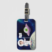 Aangepast fototeam op Moon Kinder Bagagelabel (Voorkant (verticaal))