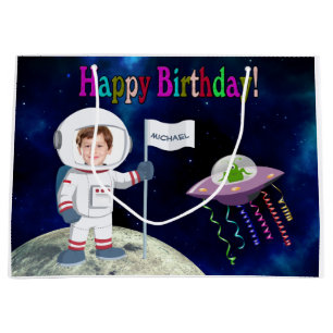 Aangepast fototeam van Birthday Large Cadeautasje