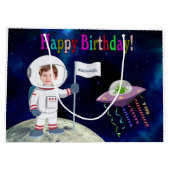Aangepast fototeam van Birthday Large Cadeautasje (Achterkant)