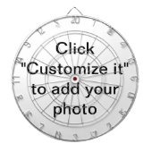 Aangepast fototekenbord dartbord (Voorkant)