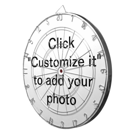 Aangepast fototekenbord dartbord (Voorkant Rechts)