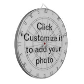 Aangepast fototekenbord dartbord (Voorkant Links)