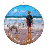 Aangepast fototekentart-bord - Uw zomerontwerp Dartbord (Voorkant)