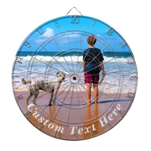 Aangepast fototekentart-bord - Uw zomerontwerp Dartbord (Voorkant)