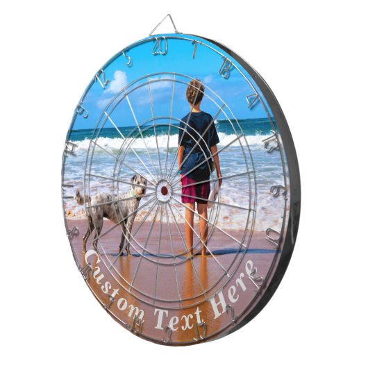 Aangepast fototekentart-bord - Uw zomerontwerp Dartbord (Voorkant Rechts)