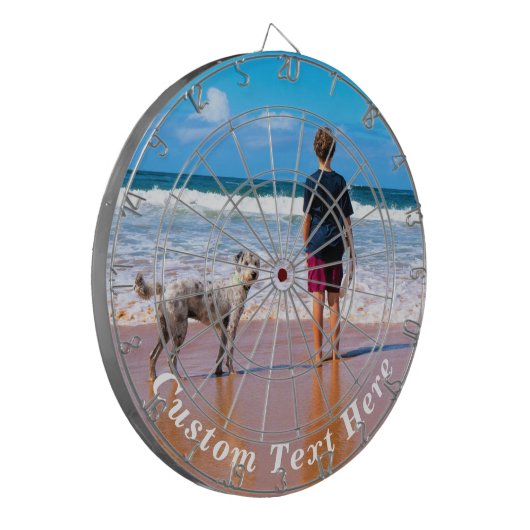 Aangepast fototekentart-bord - Uw zomerontwerp Dartbord (Voorkant Links)