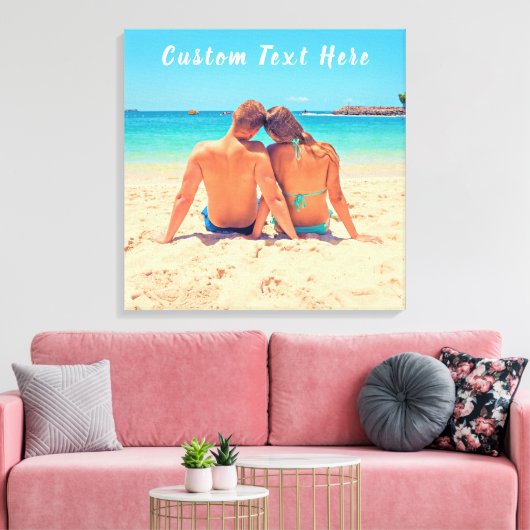 Aangepast fototekstcanvas print je liefdesfoto's a (Insitu (Woonkamer))