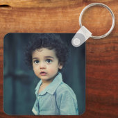 Aangepast fototoestel Kinder tweezijdige Creëer Sleutelhanger (Achterkant)