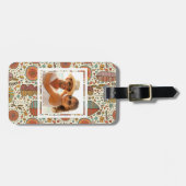 Aangepast fotozomerbloempatroon gemaakt van blader bagagelabel (Voorkant horizontaal)