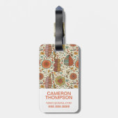 Aangepast fotozomerbloempatroon gemaakt van blader bagagelabel (Achterkant verticaal)