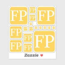 Aangepast FP kleine 4 x 4-inch stickers van Janz