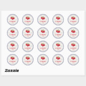 Aangepast frambozenjam-etiket voor pot ronde sticker (Vel)