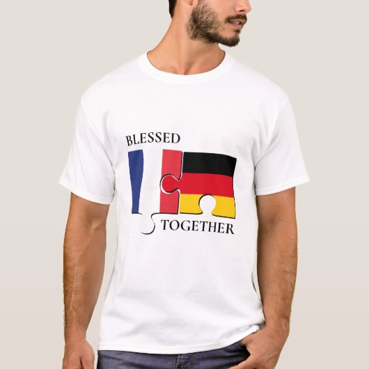 Aangepast FRANKRIJK DUITSLAND Gezegend T-shirt (Voorkant)