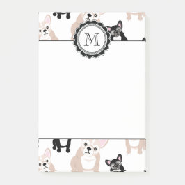Aangepast Frans Bulldog Patroon Post-it® Notes